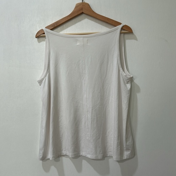 LOU & GREY WOMENS SLEEVELESS TOP WHITE Sz MD NEW - Picture 5 of 6